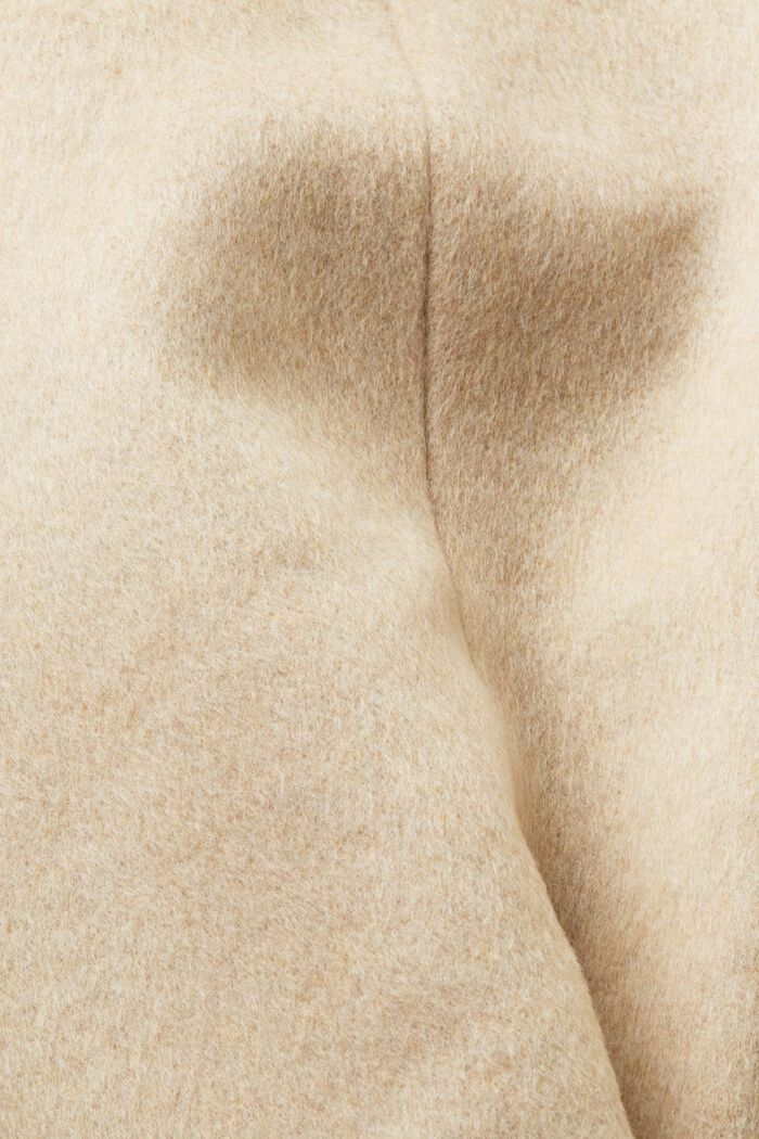 Genanvendt: Frakke i uldmiks med kashmir, SAND, detail image number 4