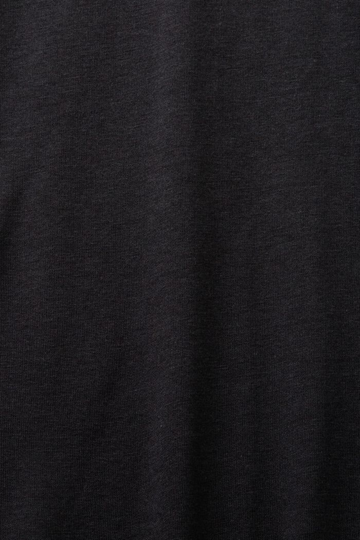 Rullekravetrøje i jersey af bomuldsmiks, BLACK, detail image number 5