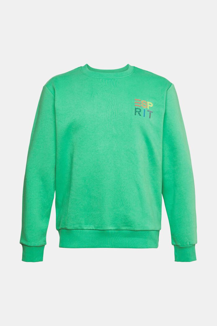 Sweatshirt med kulørt logobroderi, GREEN, detail image number 6
