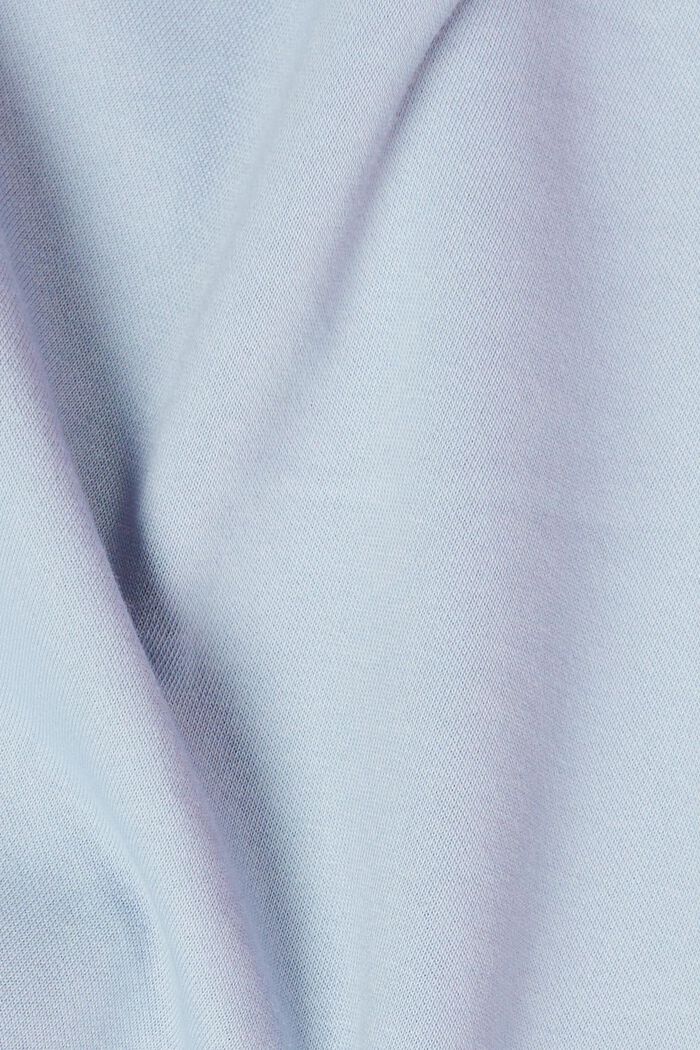 Oversized hættetrøje med lynlås, LIGHT BLUE LAVENDER, detail image number 4