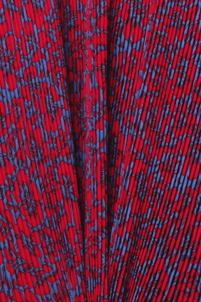Plisseret nederdel med mønster, BLUE, detail image number 4