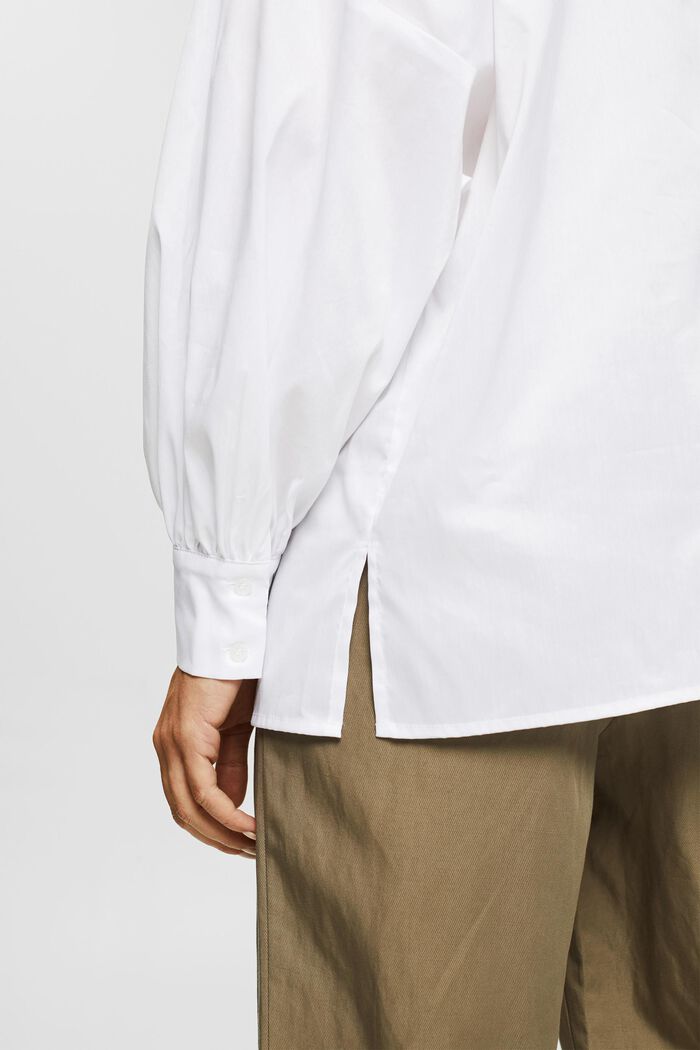 Bluse i oversized denimlook, WHITE, detail image number 2