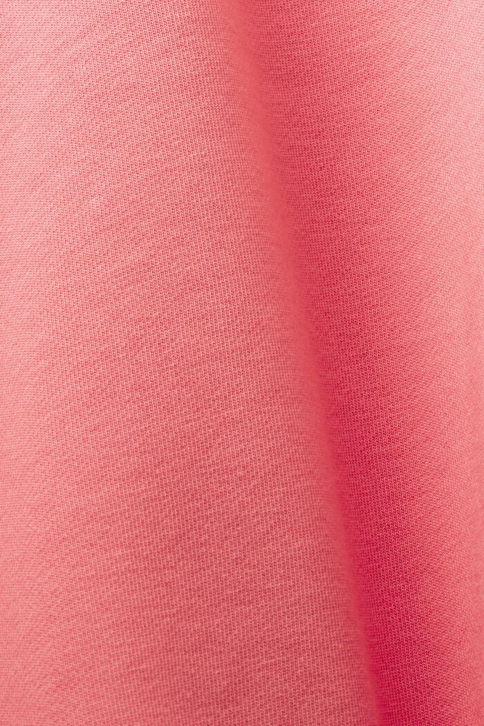 Sweatshirt i økologisk bomuld m. rund hals og logo, PINK, detail image number 5