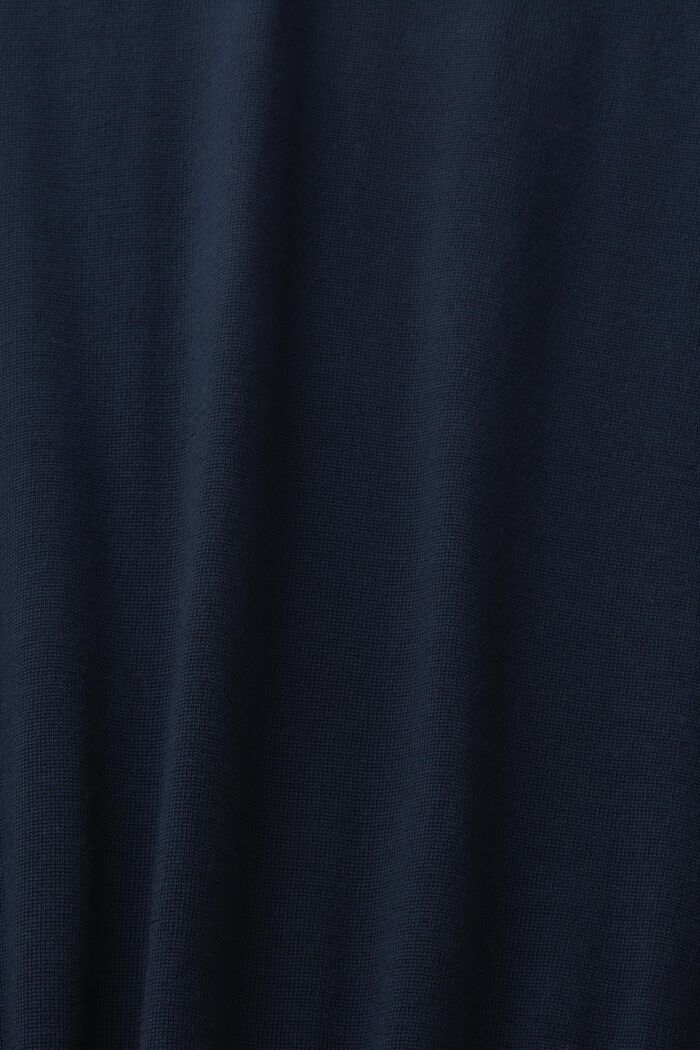 Pullover i merinould med polokrave, NAVY, detail image number 4