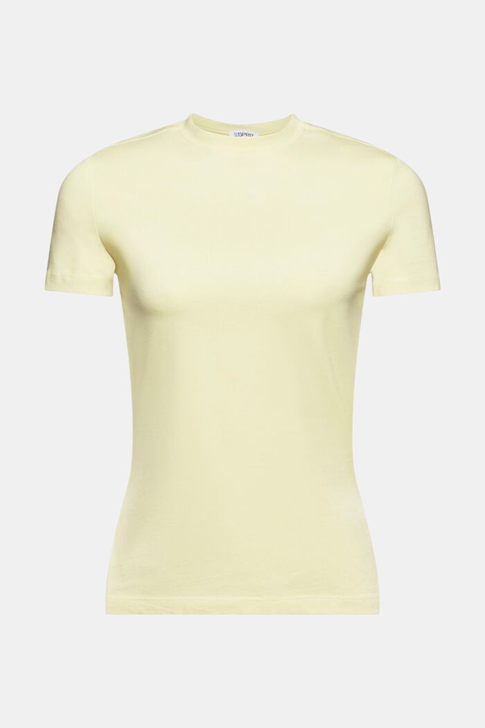T-shirt med rund hals, LIME YELLOW, detail image number 6