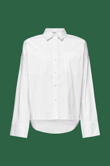 Stribet button down-skjorte