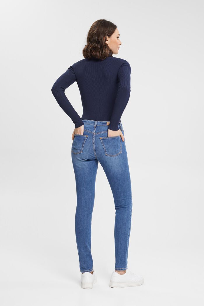 Skinny jeans i bæredygtig bomuld, BLUE MEDIUM WASHED, detail image number 3