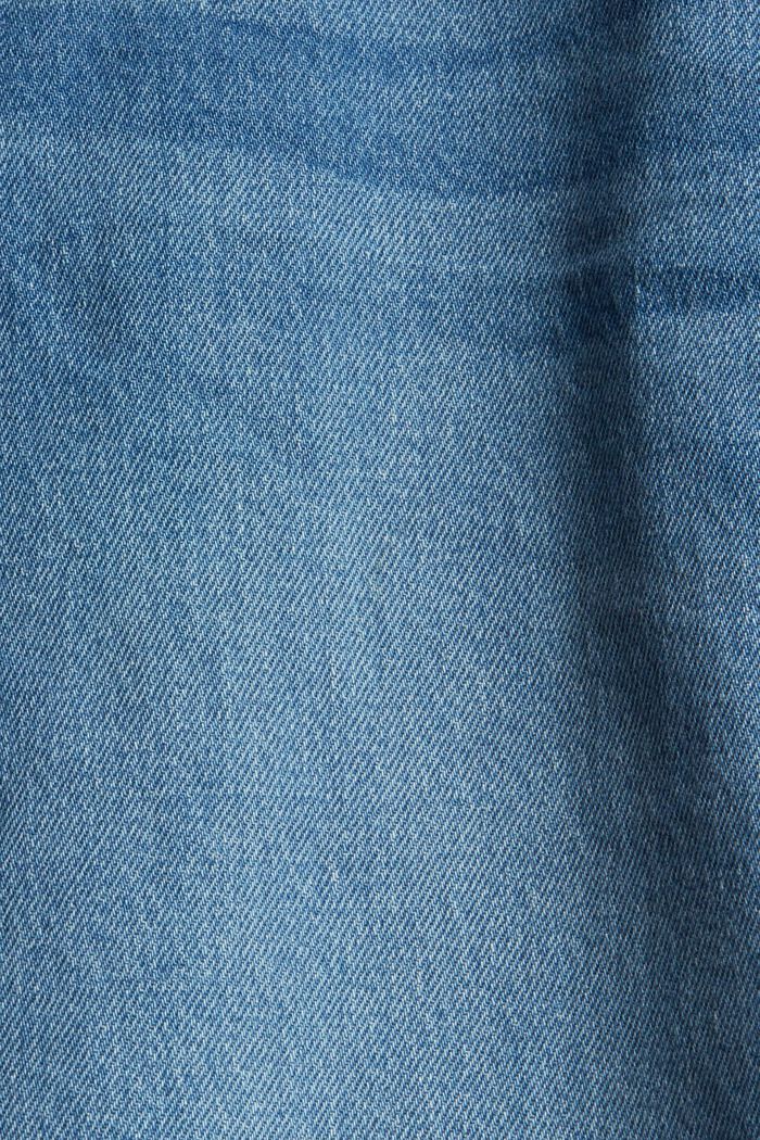 Denimshorts af bomuld, BLUE BLEACHED, detail image number 4