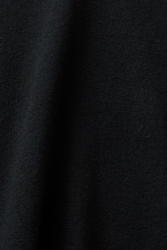 Sweater med V-hals, BLACK, detail image number 5