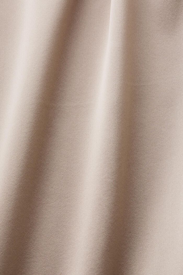 Midikjole i silke med bælte, LIGHT TAUPE, detail image number 5