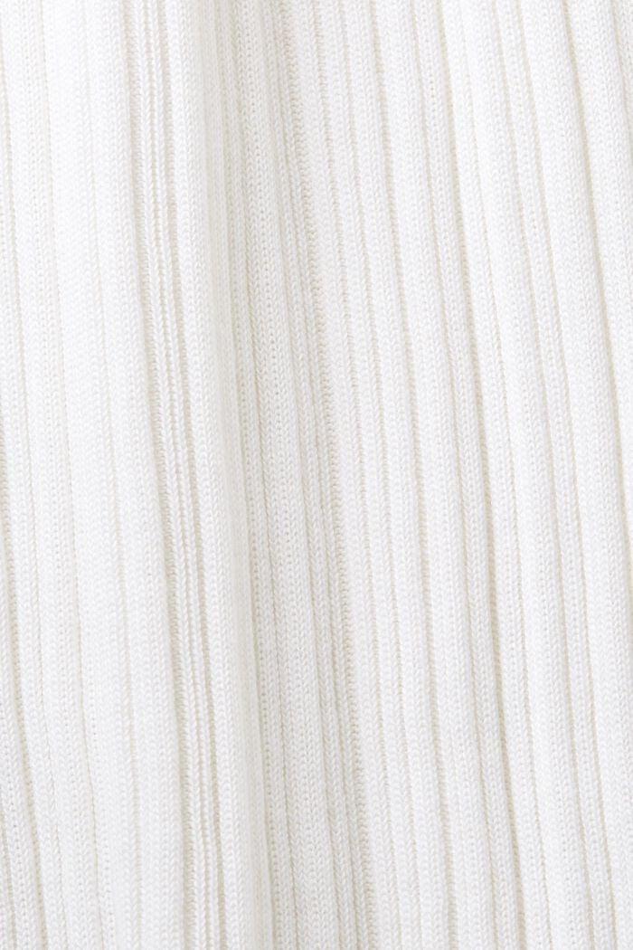 Ribbet, ærmeløs sweater, WHITE, detail image number 5