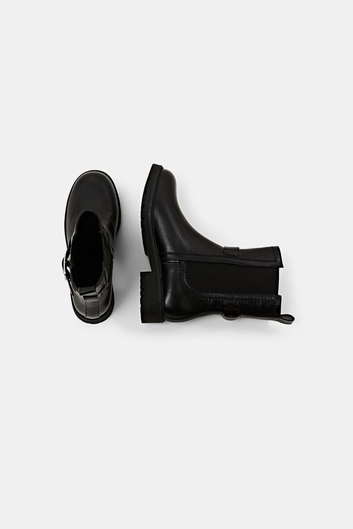 Chelsea støvler i vegansk læder med spændedetalje, BLACK, detail image number 5