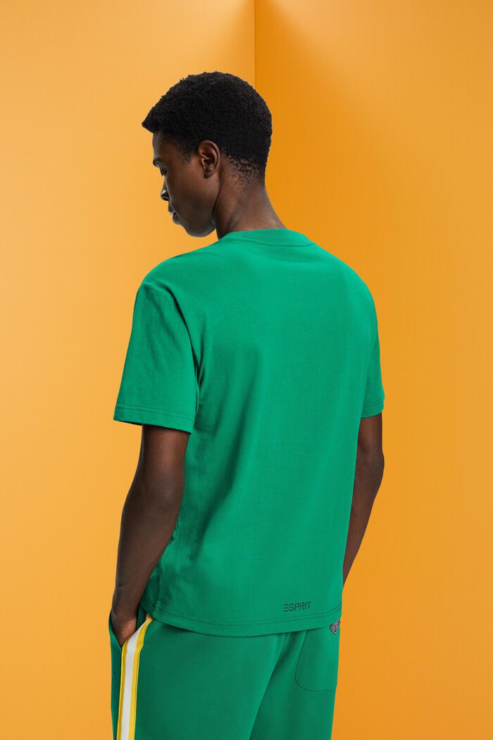 T-shirt i bomuld med delfinprint, GREEN, detail image number 3