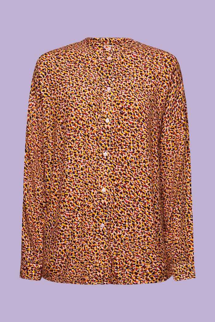 Bluse med mønster, LENZING™ ECOVERO™, NEW BLACK, detail image number 6