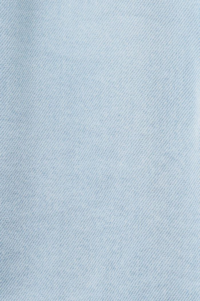 Mininederdel i denim med mellemhøj talje, BLUE BLEACHED, detail image number 6