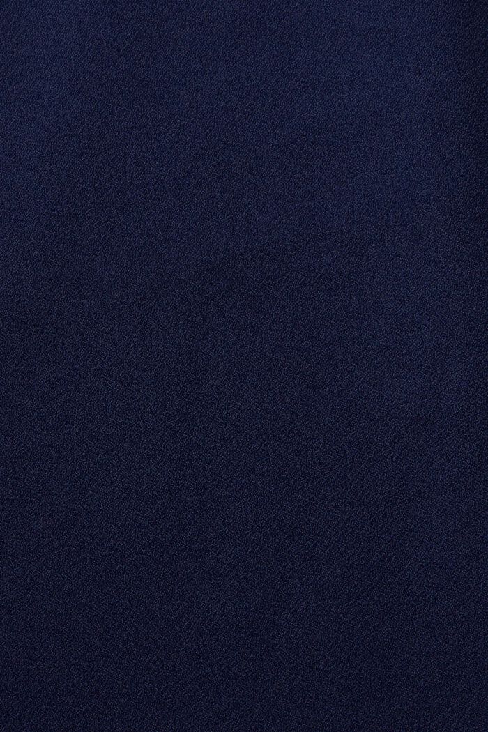 Stretchbluse med rå kanter, DARK BLUE, detail image number 4