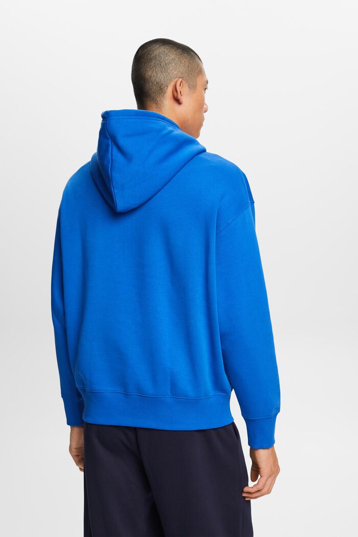 Sweatshirt med hætte og syet logo, BRIGHT BLUE, detail image number 3