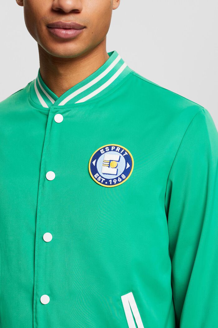 Varsity-jakke med logo, GREEN, detail image number 3