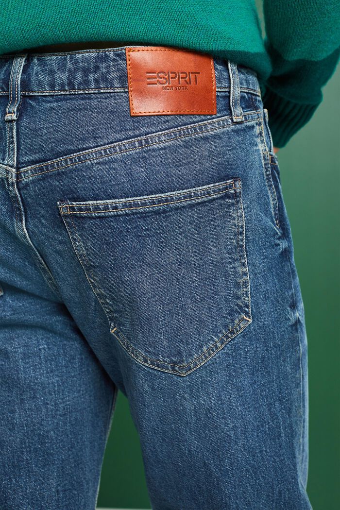 Lige jeans med mellemhøj talje, BLUE MEDIUM WASHED, detail image number 4
