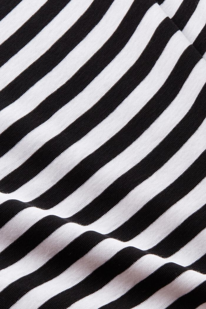 Stribet shirt med bådudskæring, BLACK, detail image number 5