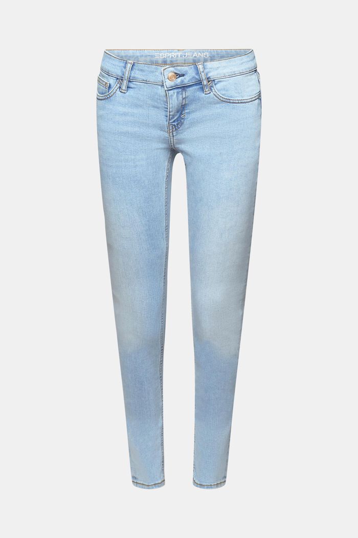 Skinny jeans med lav alje, BLUE LIGHT WASHED, detail image number 6