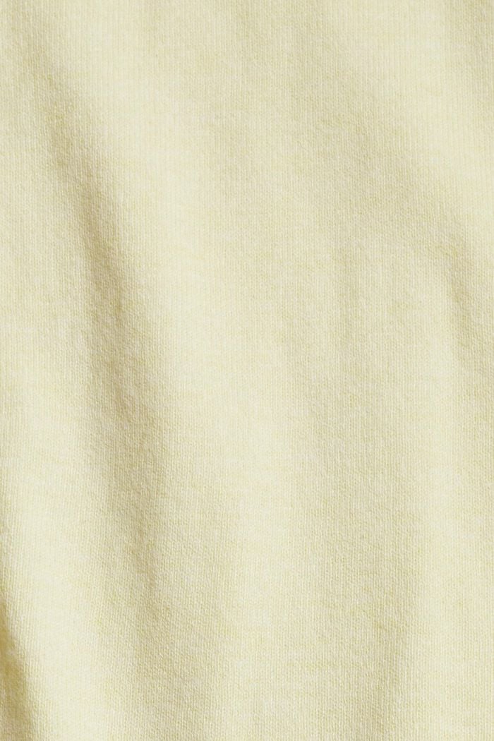 Cardigan i økologisk bomuldsblanding, PASTEL YELLOW, detail image number 4