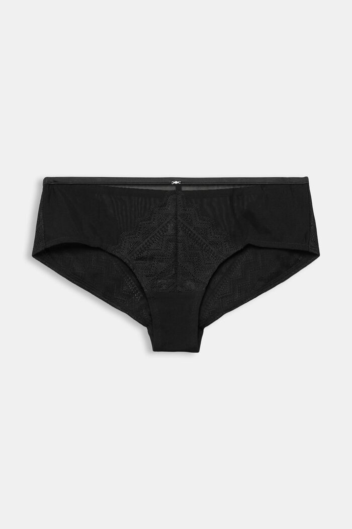 Genanvendte materialer: brazilian shorts med blonder, BLACK, overview