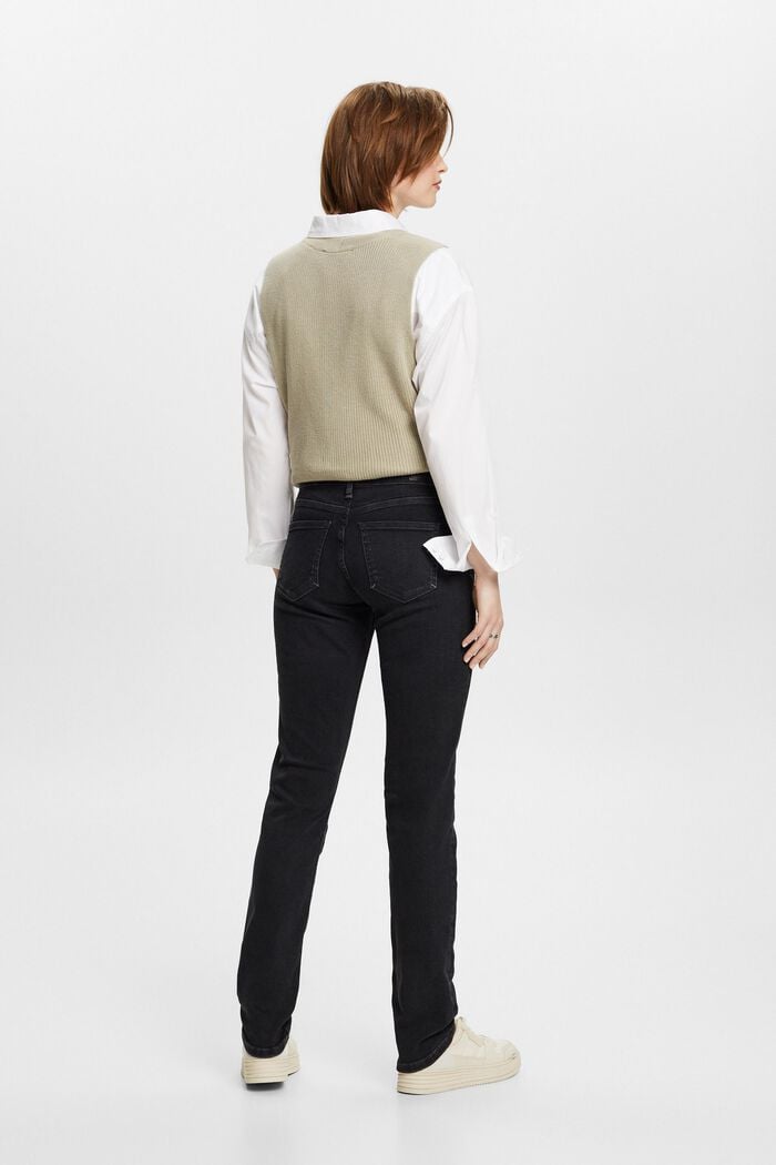 Slim-jeans med høj talje, BLACK RINSE, detail image number 3