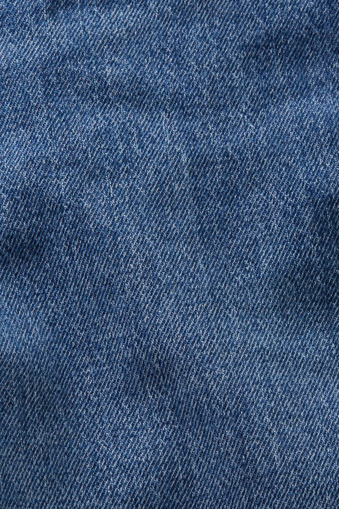 Jeans med ekstra høj talje og flosset kant, BLUE DARK WASHED, detail image number 5