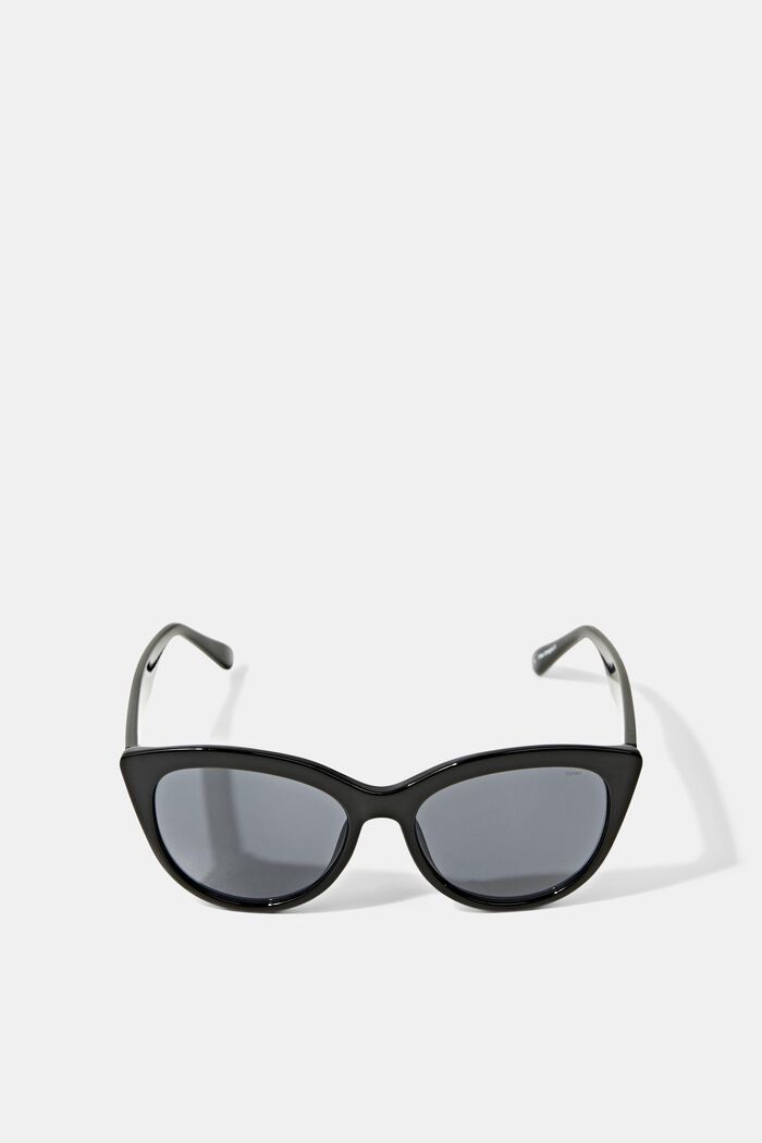 Cateye-solbriller i kunststof, BLACK, detail image number 0