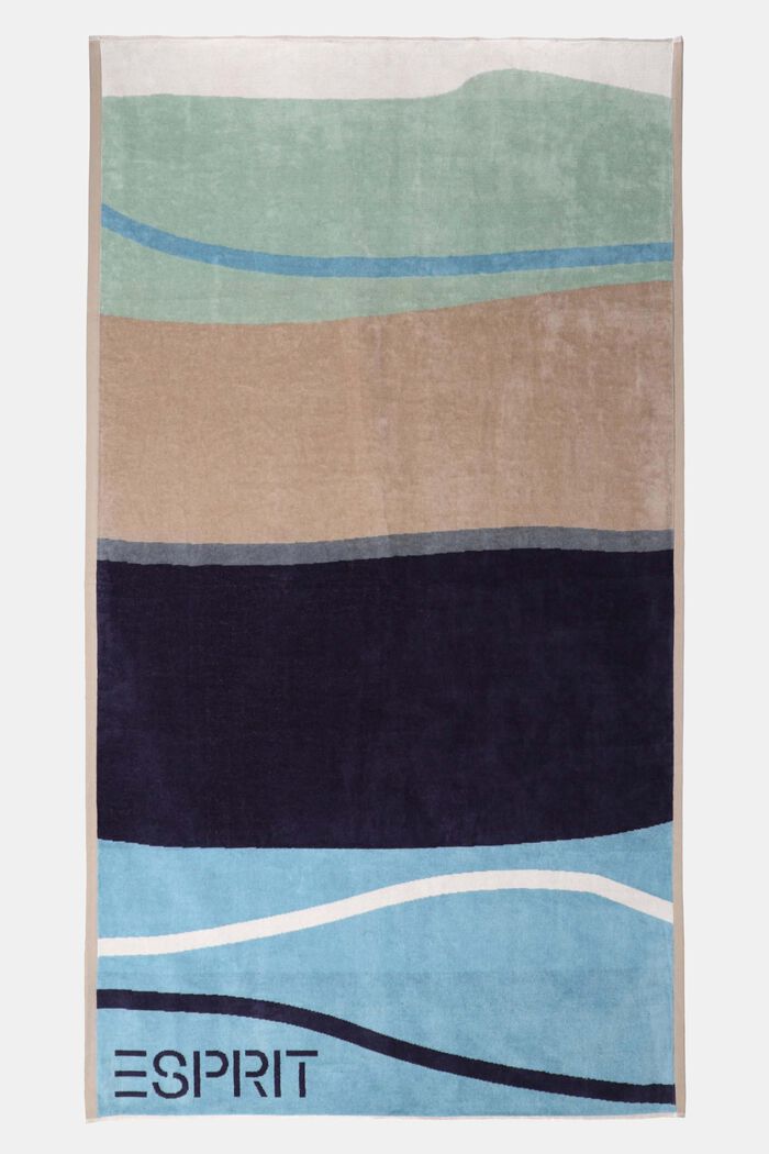 Flerfarvet strandhåndklæde