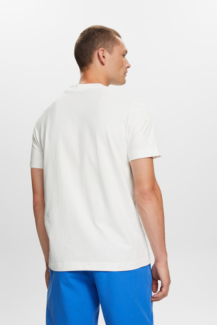 Bomulds-T-shirt med logoprint, OFF WHITE, detail image number 3