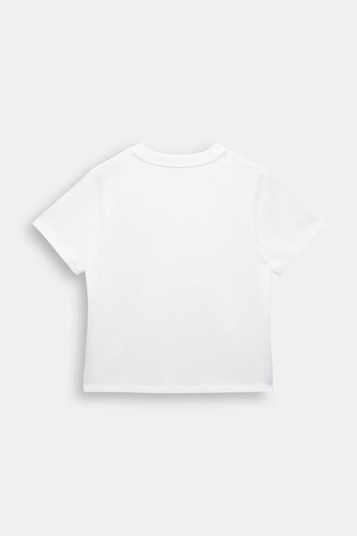 T-shirt i bomuldsjersey med print, WHITE, detail image number 3