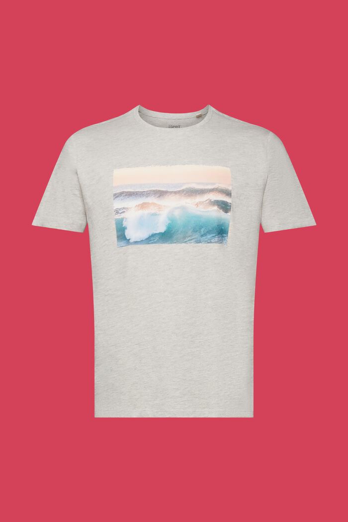 T-shirt i slubjersey med print, LIGHT GREY, detail image number 6