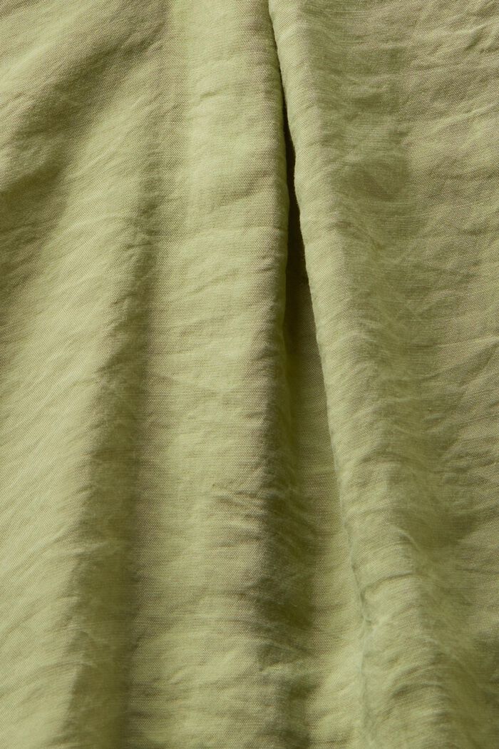Langærmet bluse med V-hals, LIGHT KHAKI, detail image number 4