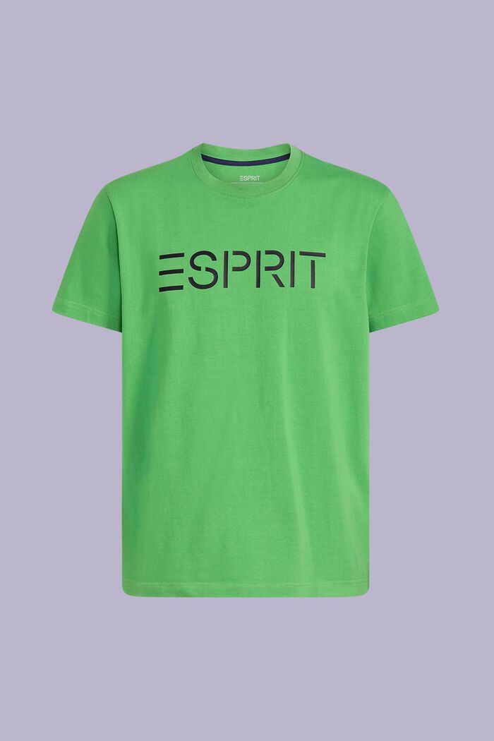 Unisex T-shirt i bomuldsjersey med logo, GREEN, detail image number 6