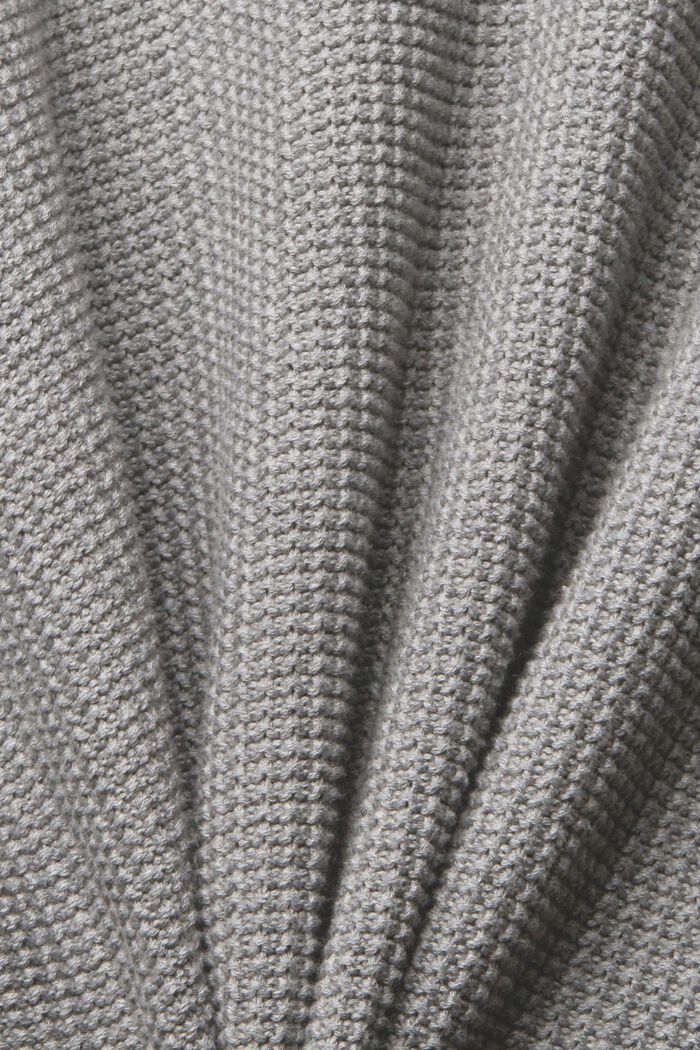 Pullover i ren bomuld, MEDIUM GREY, detail image number 1