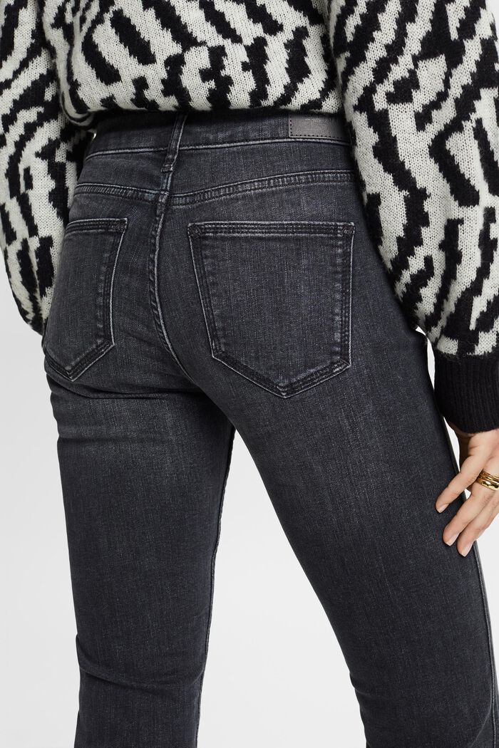 Slim fit-jeans med mellemhøj talje, BLACK MEDIUM WASHED, detail image number 4