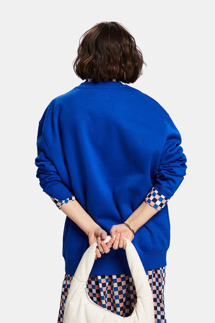 Sweatshirt i bomuldsmiks, BRIGHT BLUE, detail image number 2