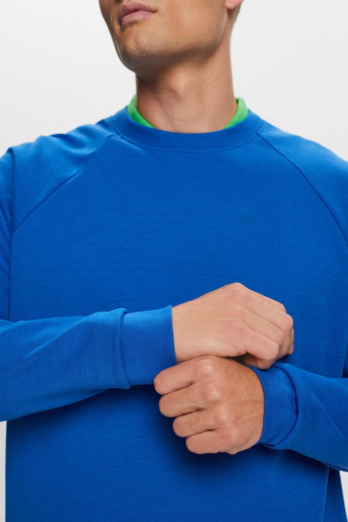 Basis-sweatshirt, bomuldsmiks, BRIGHT BLUE, detail image number 2