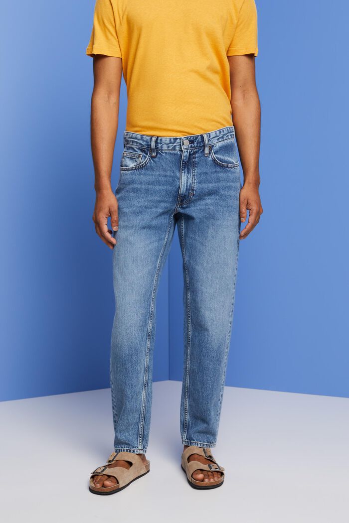 Jeans i en afslappet slim fit-pasform, BLUE MEDIUM WASHED, detail image number 0