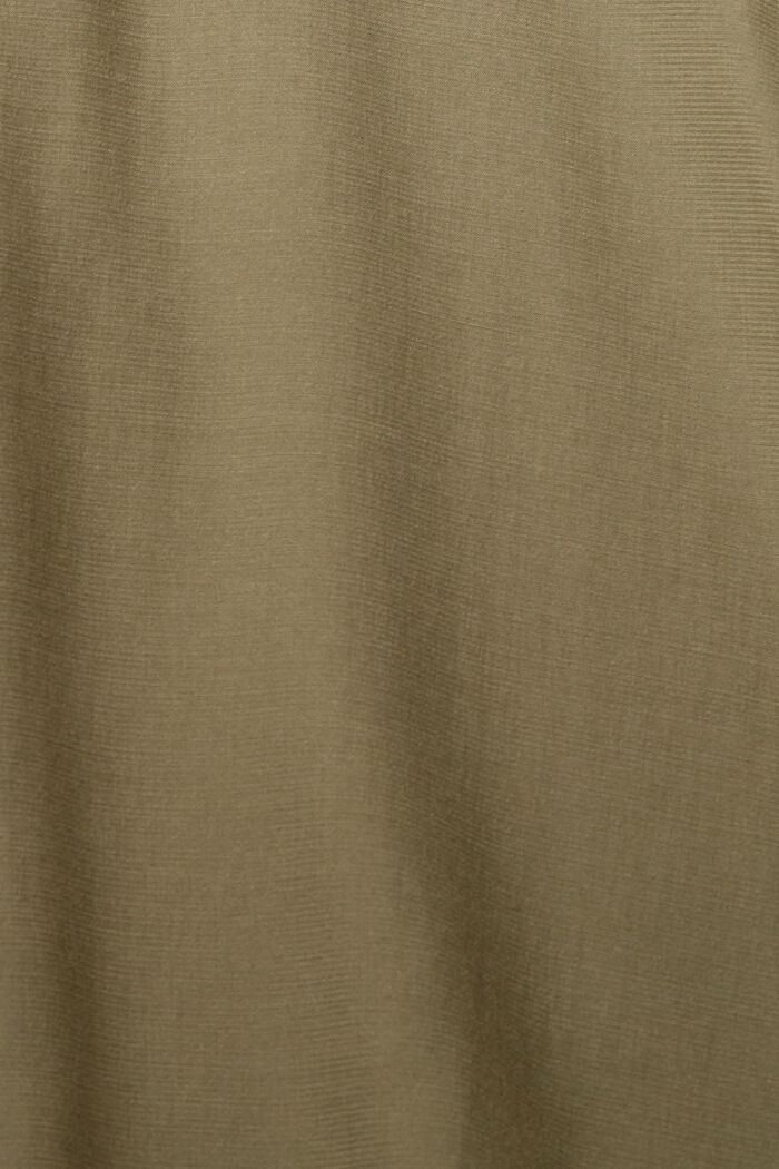 Bluse med V-hals, LENZING™ ECOVERO™, DARK KHAKI, detail image number 5
