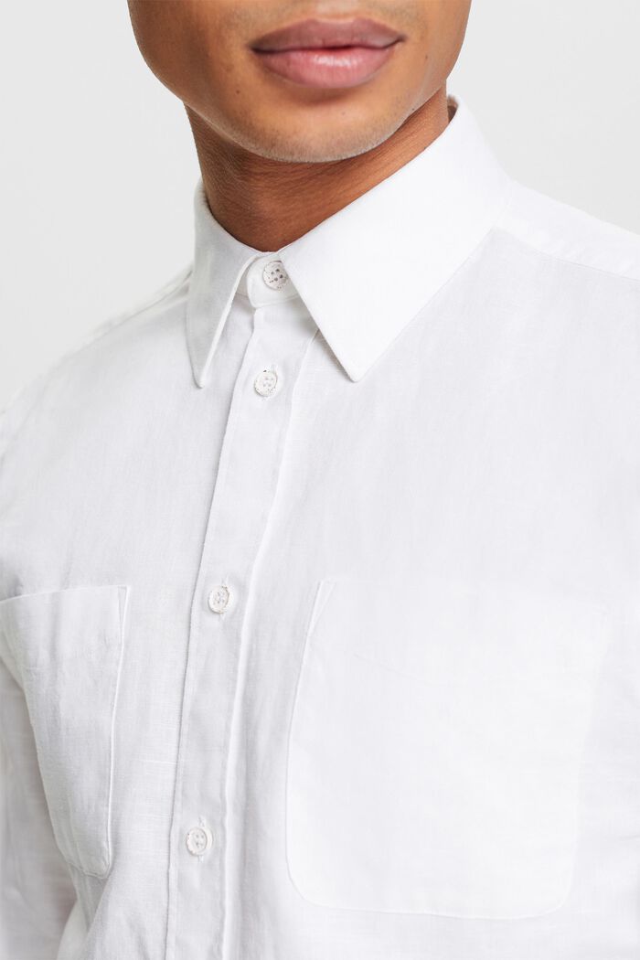 Langærmet skjorte, WHITE, detail image number 3