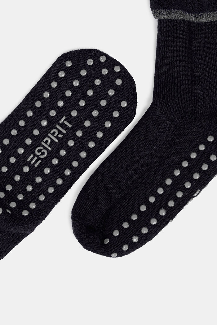 Bløde skridsikre sokker, uldmiks, BLACK, detail image number 1