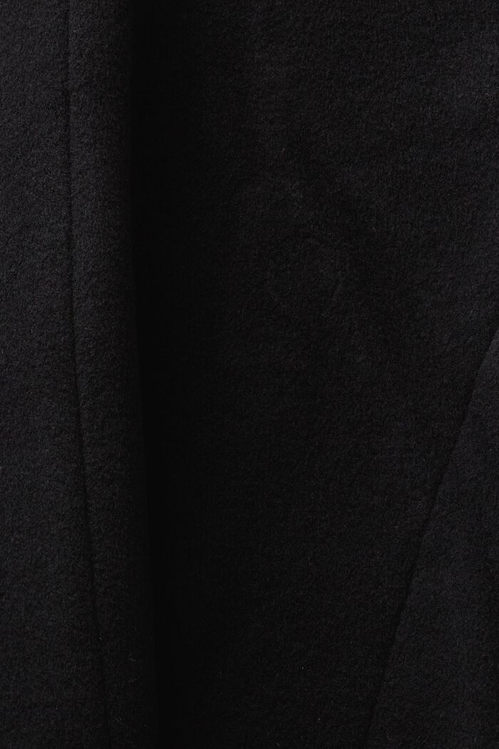 Genanvendt: Frakke i uldmiks med kashmir, BLACK, detail image number 5
