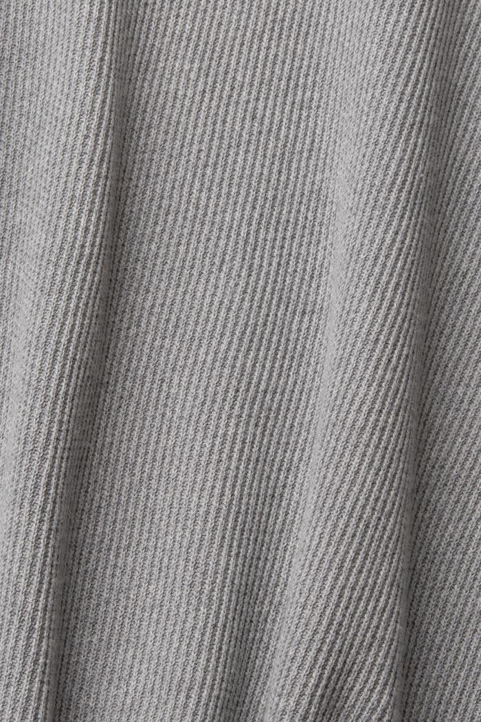 Pullover med lynlås i halv længde og stribedetaljer, MEDIUM GREY, detail image number 6