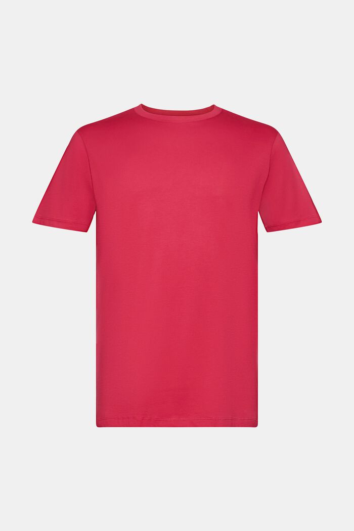 Jersey-T-shirt med rund hals, DARK PINK, detail image number 6