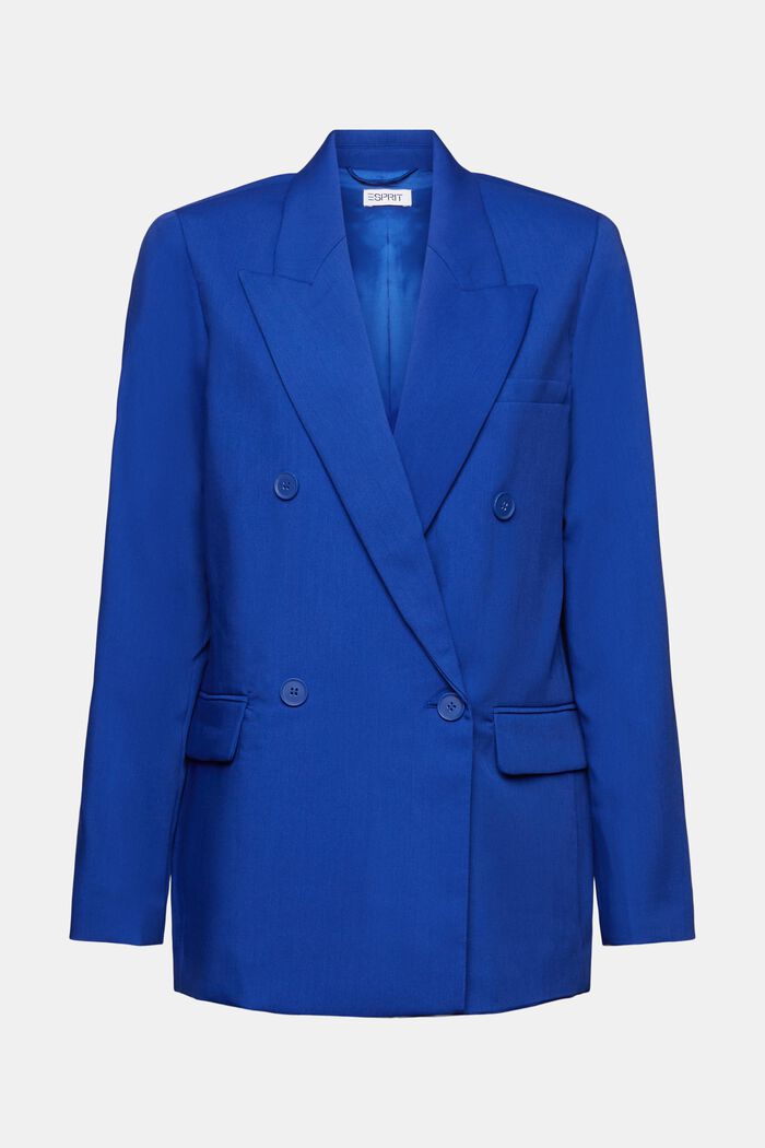 Dobbeltradet blazer, BRIGHT BLUE, detail image number 6