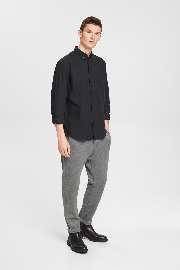 Skjorte med button down-krave, BLACK, detail image number 1