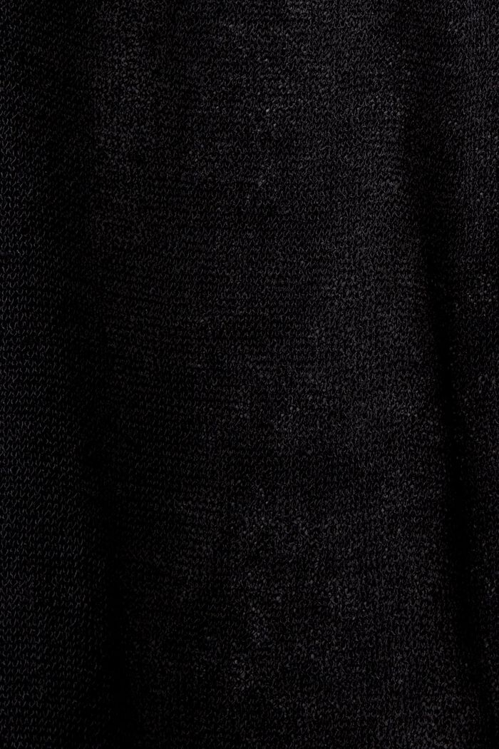 Gennemsigtig cardigan i strik, BLACK, detail image number 6